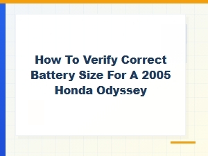 Finding the Right Battery for Your Honda Odyssey